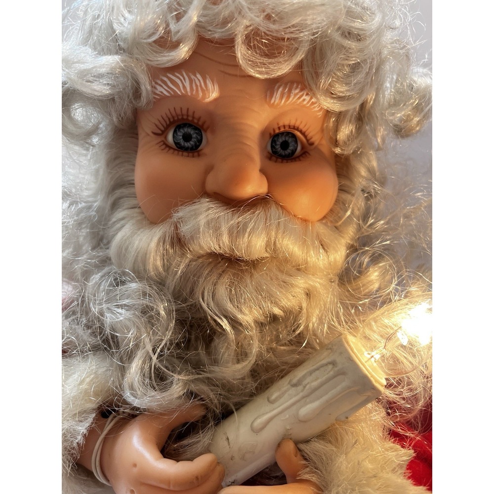 Vintage Christmas Santa's Best Santa Claus Figure Illuminated Candle 20" *Read* - Picture 3 of 16